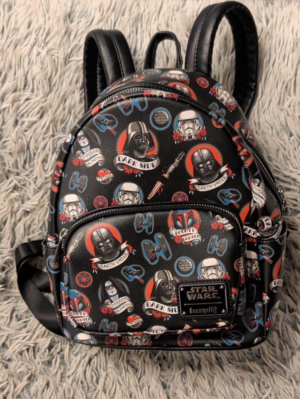 Star Wars Kids Black and Red Mini Backpack by Loungefly